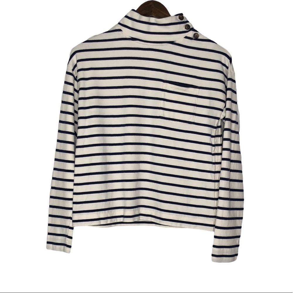 Vineyard Vines Striped Mock Neck Pullover Size Small - Picture 1 of 8